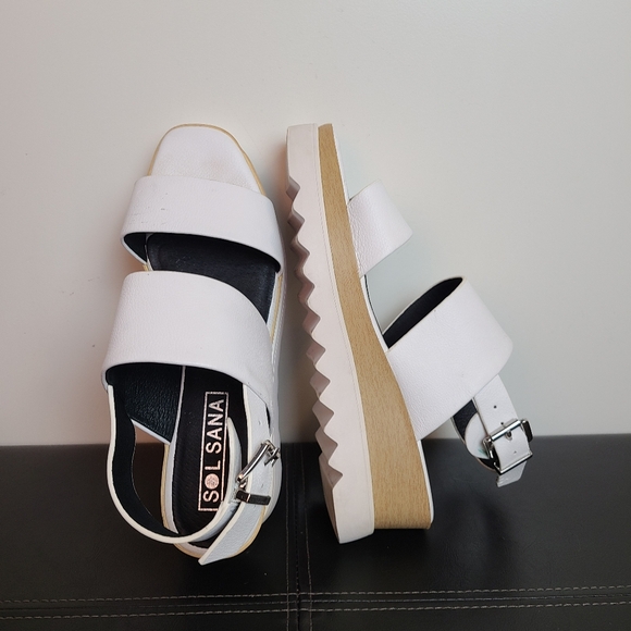 SOL SANA - White Leather Platform Sandal - Picture 15 of 16